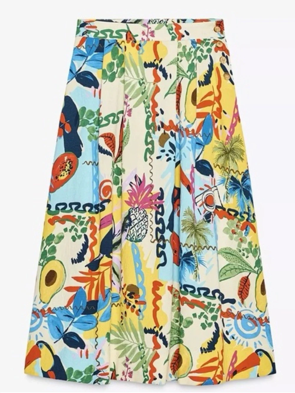 Zara Tropical Floral Print Crop Top & Maxi Skirt Set - Picture 5 of 15